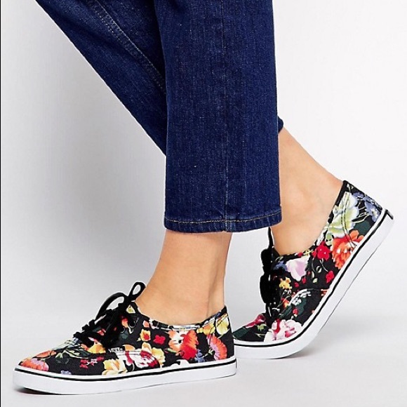 vans lo pro floral black